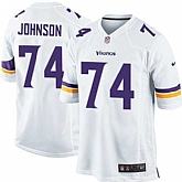 Nike Men & Women & Youth Vikings #74 Johnson White Team Color Game Jersey,baseball caps,new era cap wholesale,wholesale hats